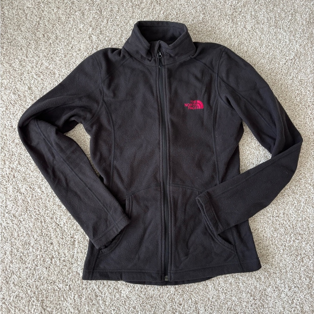 The North Face women fleece | hot pink & black full zip